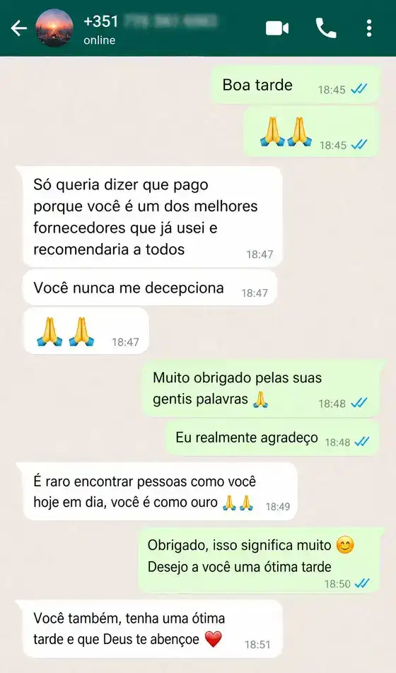 Reseña de cliente por WhatsApp sobre IPTV Movistar España